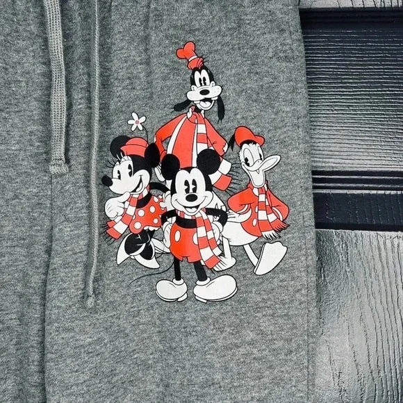 Micky Mouse Jogger Disney Kids Sweatpants Charcoal Cuffed Ankle Size XS - Picture 4 of 8